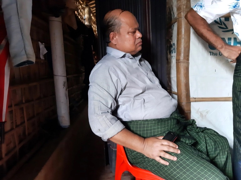 Mohammad Yusuf  is the General Secretary of Arakan Rohingya National Organisation, which advocates for the rights of stranded Rohingya refugees [Faisal Mahmud/Al Jazeera]