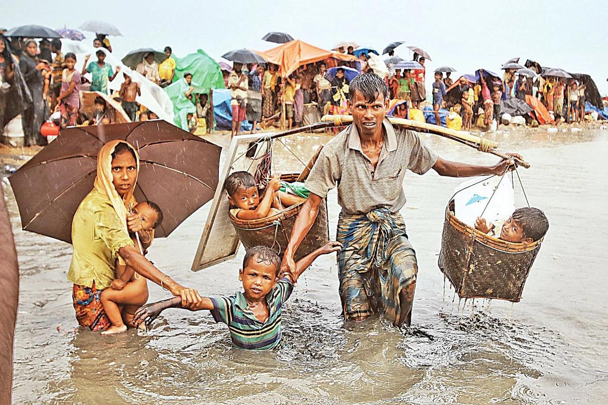 This 17 October 2017 file photo shows an influx of Rohigyas arriving in Bangladesh’s Cox’s Bazar from Myanmar. Prothom Alo
