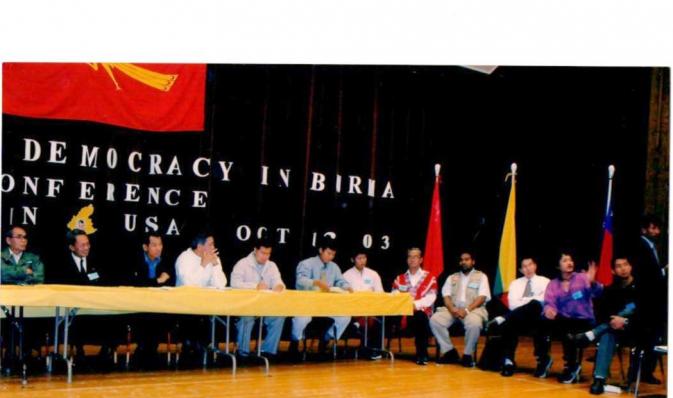 Zarni speaking at the democracy conf in Indiana 2003